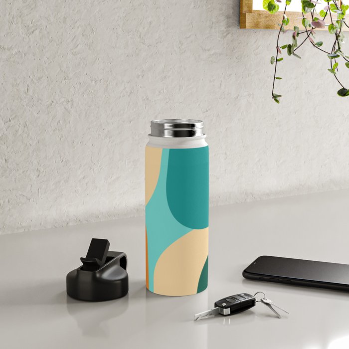 Mid Century Color Blocks Water Bottle Gallery Image 4