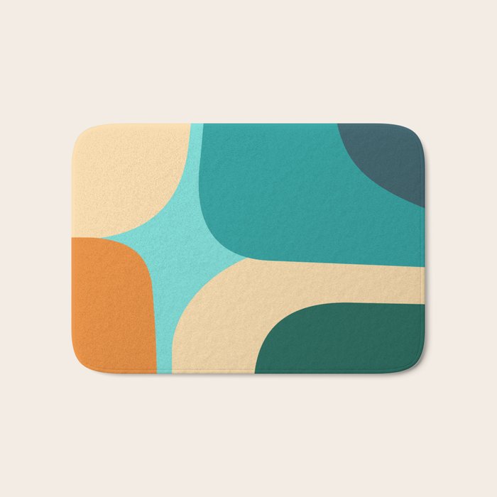 Mid Century Color Blocks Bath Mat Gallery Image 1