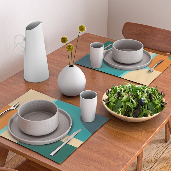 Mid Century Color Blocks Placemat Gallery Image 2