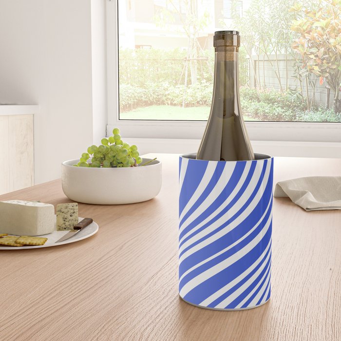  Wavy Stripes XXXIV - Bright Blue Wine Chiller Gallery Image 4