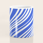  Wavy Stripes XXXIV - Bright Blue Coffee Mug Gallery Image 4