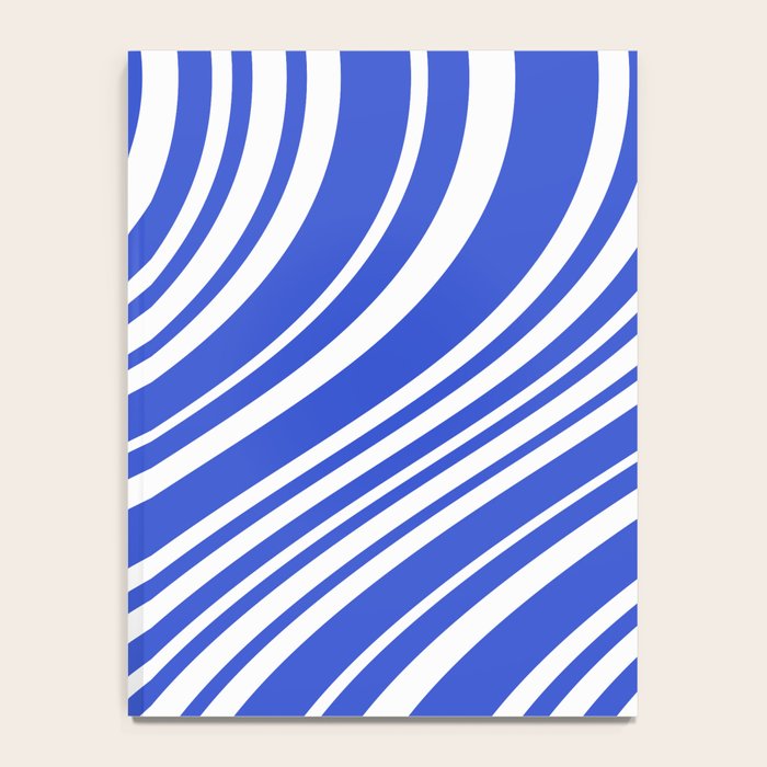  Wavy Stripes XXXIV - Bright Blue Notebook Gallery Image 4