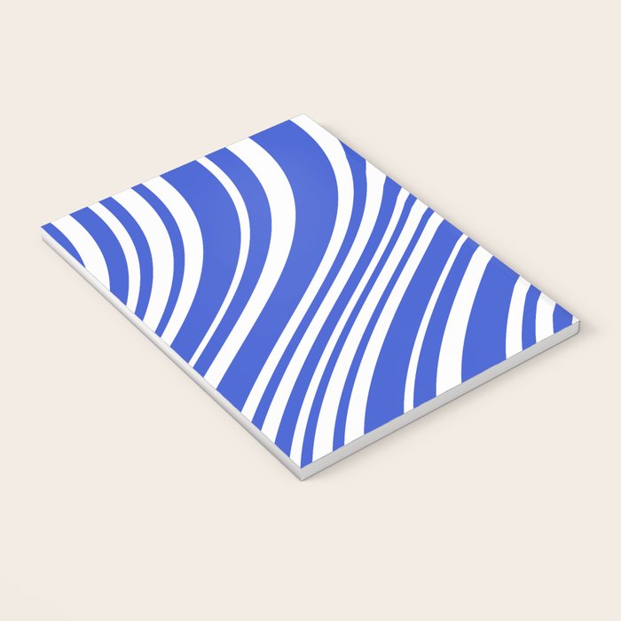  Wavy Stripes XXXIV - Bright Blue Notebook Gallery Image 3