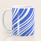  Wavy Stripes XXXIV - Bright Blue Coffee Mug Gallery Image 3