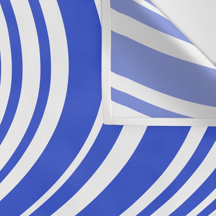  Wavy Stripes XXXIV - Bright Blue Wall Tapestry Gallery Image 3