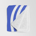  Wavy Stripes XXXIV - Bright Blue Throw Blanket Gallery Image 3