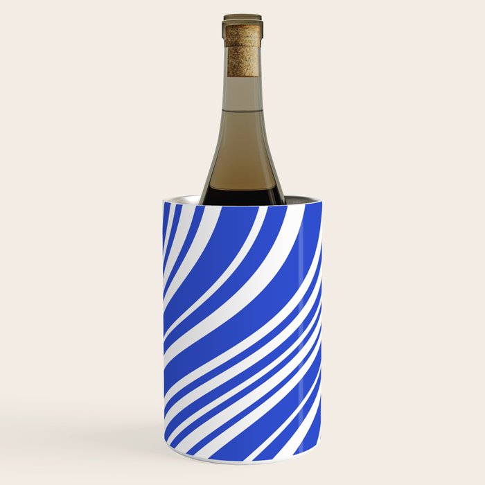  Wavy Stripes XXXIV - Bright Blue Wine Chiller Gallery Image 3