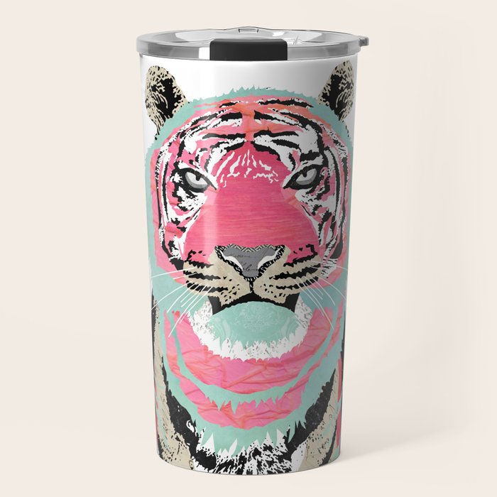 Pink Tiger Travel Mug Gallery Image 1