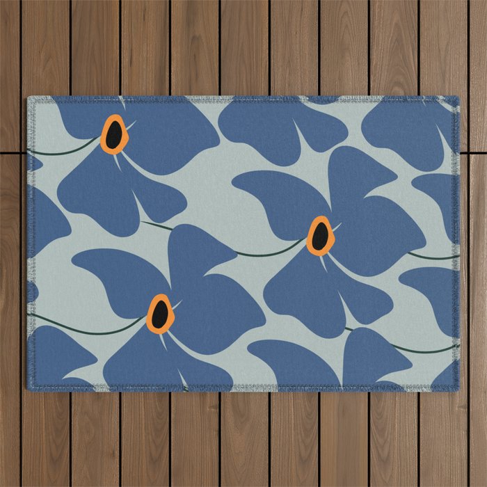 Abstract Floral Glam #3 #decor #art #society6 Outdoor Rug Gallery Image 1