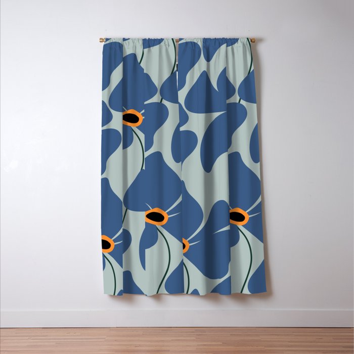 Abstract Floral Glam #3 #decor #art #society6 Window Curtain Gallery Image 3