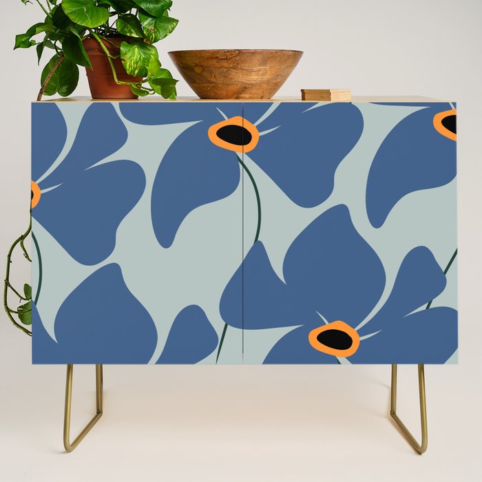 Abstract Floral Glam #3 #decor #art #society6 Credenza Gallery Image 1