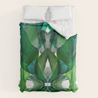 Palm leaf jungle Bali banana palm frond greens Duvet Cover Gallery Image 6
