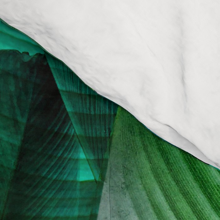 Palm leaf jungle Bali banana palm frond greens Comforter Gallery Image 4