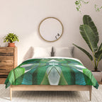 Palm leaf jungle Bali banana palm frond greens Comforter Gallery Image 3