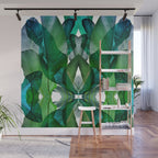 Palm leaf jungle Bali banana palm frond greens Wall Mural Gallery Image 1
