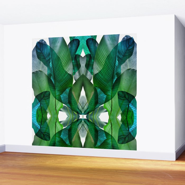 Palm leaf jungle Bali banana palm frond greens Wall Mural Gallery Image 2