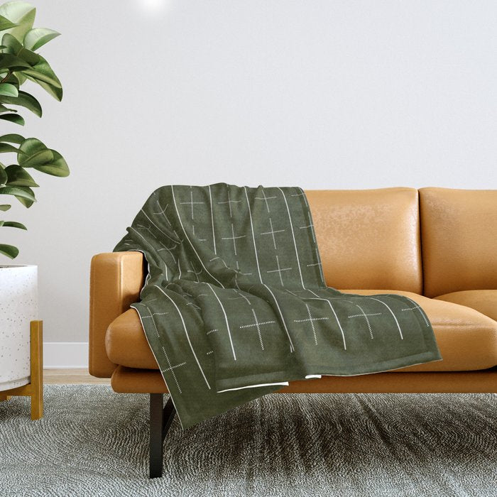 | + | + | Olive Green Throw Blanket Gallery Image 1