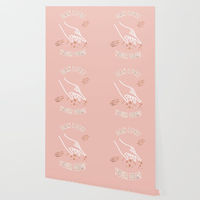 Can I Pet Your Dog - Rose Gold & Blush Palette Wallpaper Gallery Image 2