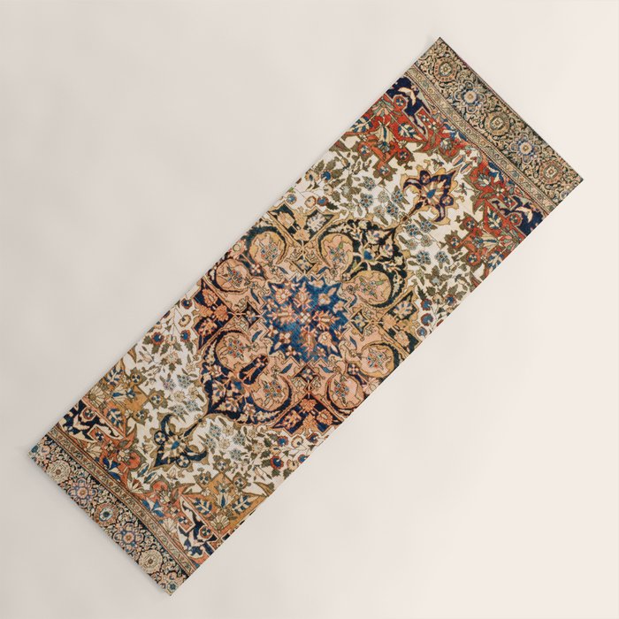 Ferahan Arak  Antique West Persian Rug Print Yoga Mat Gallery Image 1