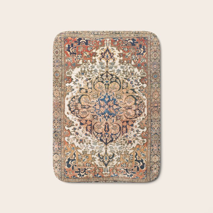 Ferahan Arak  Antique West Persian Rug Print Bath Mat Gallery Image 1