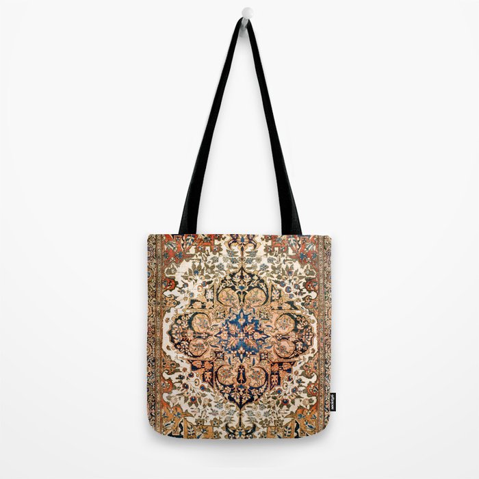 Ferahan Arak  Antique West Persian Rug Print Tote Bag Gallery Image 2