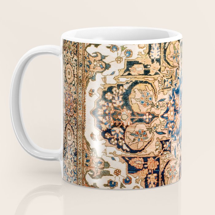 Ferahan Arak  Antique West Persian Rug Print Coffee Mug Gallery Image 3