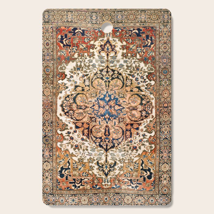 Ferahan Arak  Antique West Persian Rug Print Cutting Board Gallery Image 1