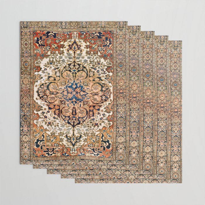 Ferahan Arak  Antique West Persian Rug Print Wrapping Paper Gallery Image 3