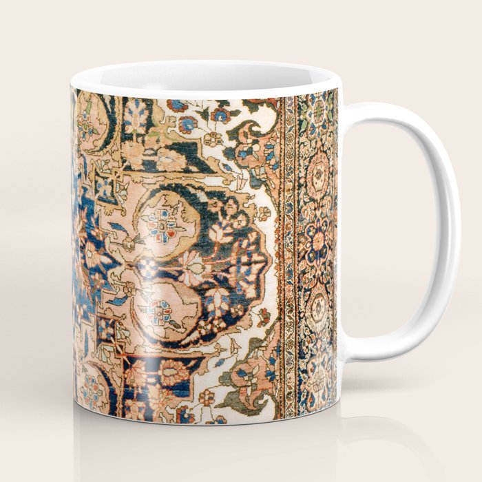 Ferahan Arak  Antique West Persian Rug Print Coffee Mug Gallery Image 1