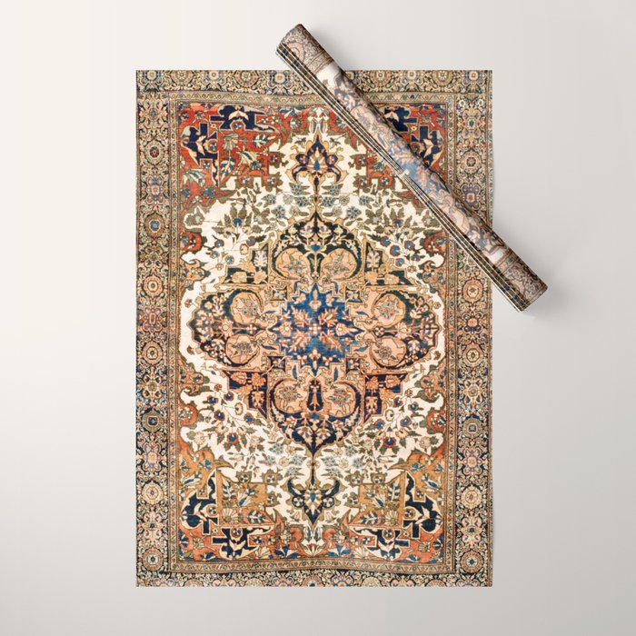 Ferahan Arak  Antique West Persian Rug Print Wrapping Paper Gallery Image 1
