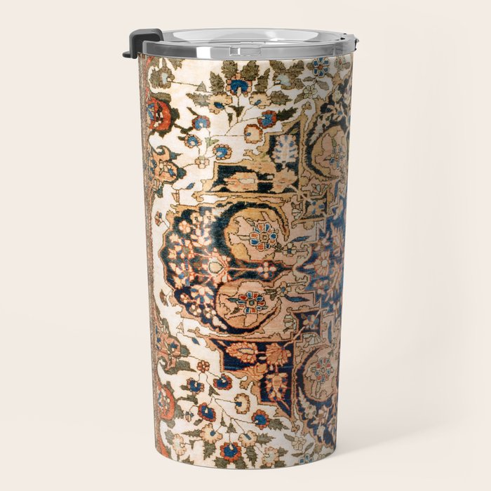 Ferahan Arak  Antique West Persian Rug Print Travel Mug Gallery Image 3