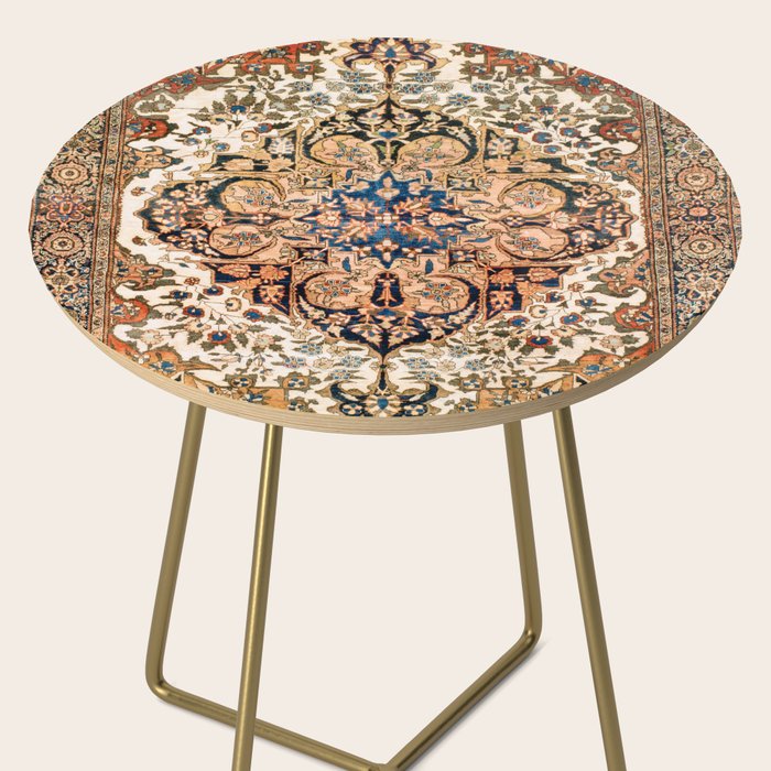 Ferahan Arak  Antique West Persian Rug Print Side Table Gallery Image 2
