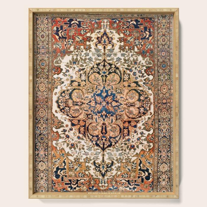 Ferahan Arak  Antique West Persian Rug Print Serving Tray Gallery Image 1