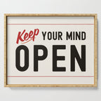 Keep Your Mind Open - Retro Mid Century Serving Tray Gallery Image 1
