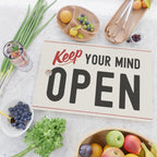 Keep Your Mind Open - Retro Mid Century Cutting Board Gallery Image 2