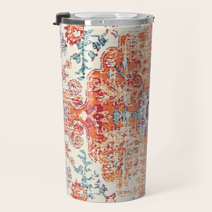Southwest  Persian Carpet Print Travel Mug Gallery Image 3
