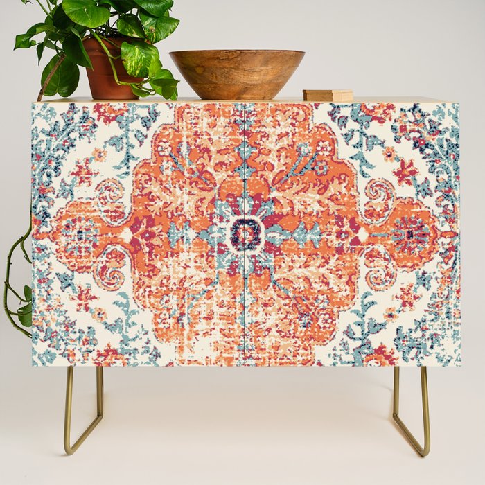 Southwest  Persian Carpet Print Credenza Gallery Image 1