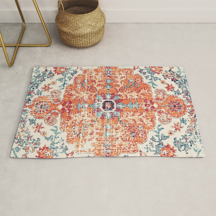 Southwest  Persian Carpet Print Rug Gallery Image 1