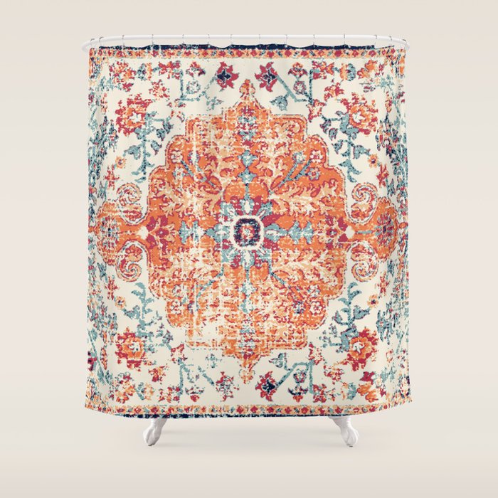 Southwest  Persian Carpet Print Shower Curtain Gallery Image 1