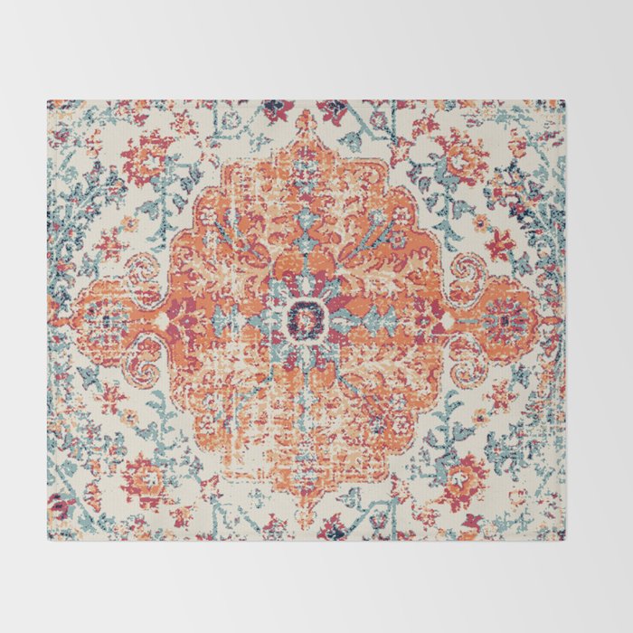 Southwest  Persian Carpet Print Throw Blanket Gallery Image 2