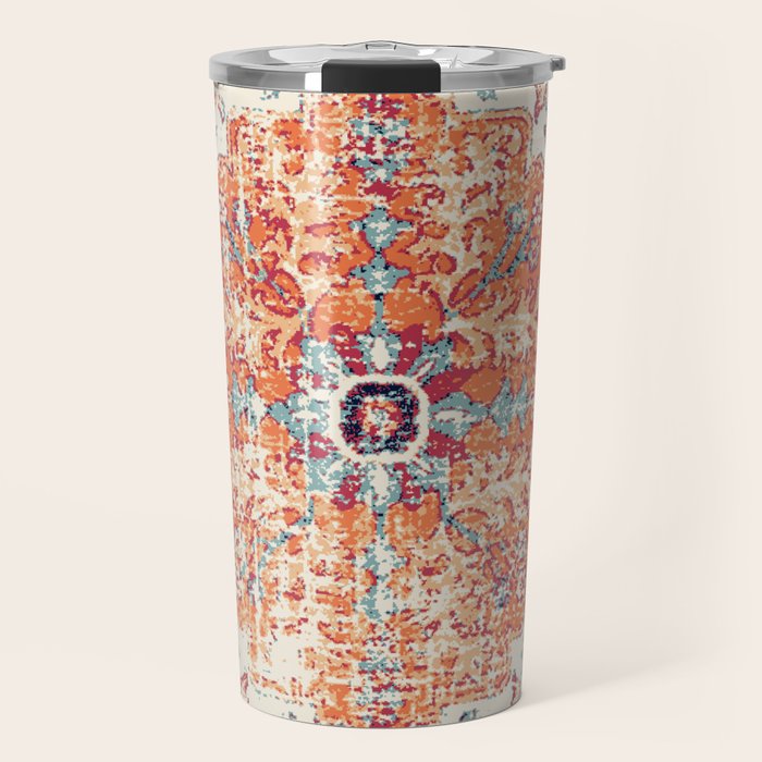 Southwest  Persian Carpet Print Travel Mug Gallery Image 1
