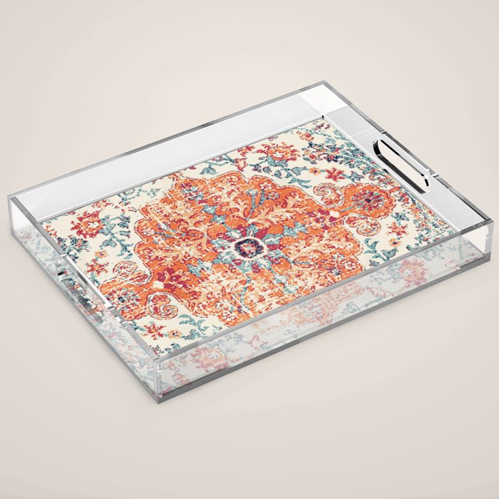 Southwest  Persian Carpet Print Acrylic Tray Gallery Image 1