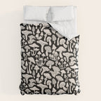 Mushrooms in Black And White Comforter Gallery Image 6