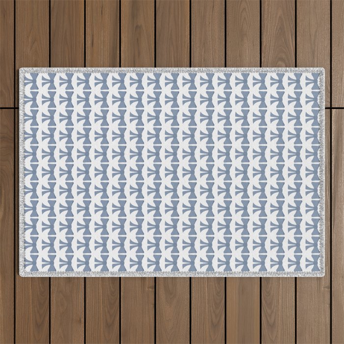 Vintage Bows VII Neutral Blue Outdoor Rug Gallery Image 1