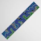 Authentic Aboriginal Art - The River (green) Table Runner Gallery Image 3