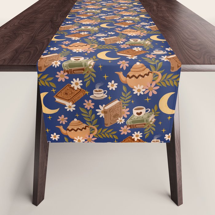 Cozy Evening In Blue Table Runner Gallery Image 1