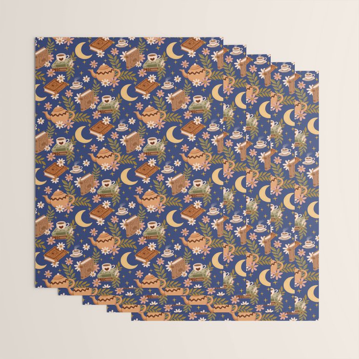 Cozy Evening In Blue Wrapping Paper Gallery Image 3