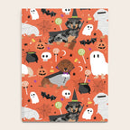 Dachshund dog breed halloween cute pattern doxie dachsie dog costumes Notebook Gallery Image 4