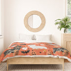 Dachshund dog breed halloween cute pattern doxie dachsie dog costumes Duvet Cover Gallery Image 3