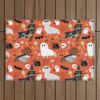 Dachshund dog breed halloween cute pattern doxie dachsie dog costumes Outdoor Rug Gallery Image 1
